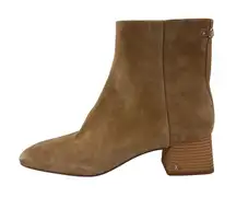 Sam Edelman Paige Women's Brown Suede Square Toe Zip Up Ankle Chelsea Boots 12