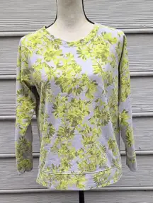 J. Crew Floral Terry Sweatshirt | J. Crew 3/4 Sleeve Sweatshirt