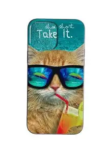 iPhone 13 Pro Max Orange Cat Sunglasses Pool Phone Case