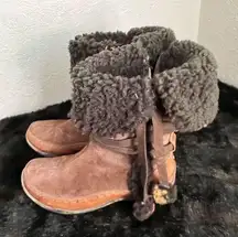 The North Face Isabel II Winter Boots Women’s Size 6 Brown Leather Side Zip