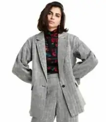 Rachel Comey x Target Chevron Herringbone Oversized Tweed Blazer Jacket C25