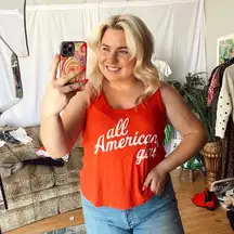 wildfox red tank top all american girl