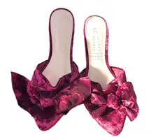 lauren conrad runway velvet bow mule shoe
