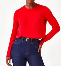 AirEssentials Cropped Long Sleeve Top Classic Red Traveling Comfort Work