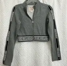 True Religion Cropped Full Zip Sweatshirt Size Small