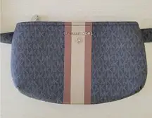 Michael Kors Blue and Brown Belt Bag