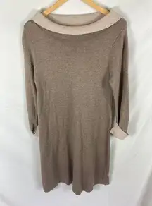 Adrienne Vittadini  Two Toned Knit Sweater Dress Size Medium