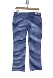 J. Crew Womens 2 Campbell Capri Crop Pants in Abstract Wave Blue