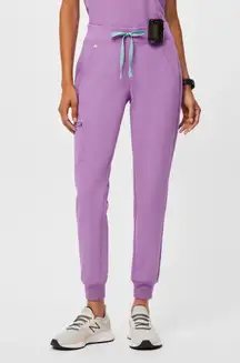 Figs High Waisted Zamora Scrub Pants Lavendar Dew Size Large