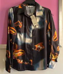 🧡 NWT Pichazi Italy Shirt printed Tie Dye