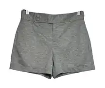 Robert Rodriguez Heather Grey High Waist Button Detail Knit Shorts NWT Size S