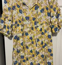 Superfoxx yellow flower print dress in small