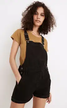 Madewell Black Denim Shorts Overalls XS