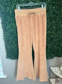 Aerie Tan Velour Flared Sweatpants Size Medium