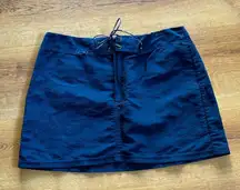 Nautica Blue Nylon Skirt with Drawstring Size Small