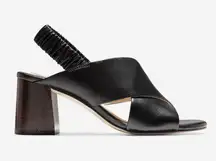 Cole Haan  Anastasia City Sandal, Black Leather, Sz 7.5