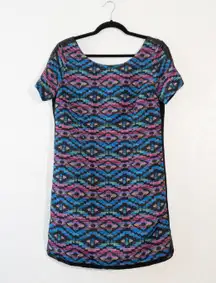 Plenty by  Multicolored Aztec Printed Mini Dress Size 10