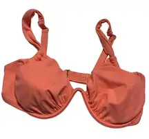 Shade & Shore Womens Underwire Bikini Coral 36D Adjustable Straps
