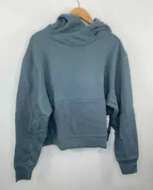 Zella‎ Cali Fleece Blue Weather Pullover Hooded Sweatshirt Women's Size Small S