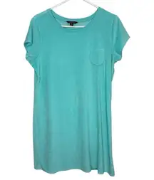 Lands’ End Women's Blue Swim Cover Top Size Medium