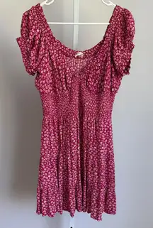 Blush & Day Floral Mini Dress Smocked‎ Puff Sleeve Cottagecore 2XL