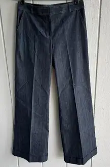 St. John Pre Fall 2012 Wide Leg Denim Trousers Slacks Size 6