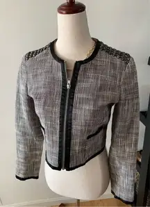 H&M blazer short size 6 fancy trendy gray