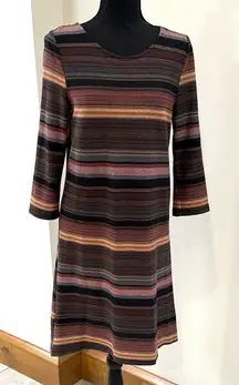 Tacera Lightweight Knit striped Sweaterdress size MP
