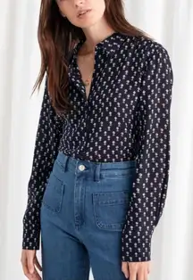 & Other Stories Silk Floral Print Shirt