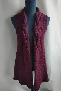 Adrienne Vittadini Purple Boucle Sweater Vest