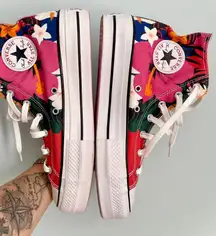 Converse Chuck Taylor All Star Lift Platform High Tops -Canvas in Strawberry Jam