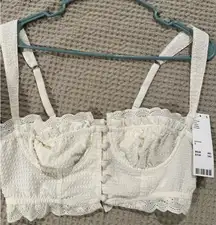 Urban Outfitters Lace White Bralette Tank Top Corset