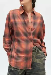 BDG Orange and Black Maxi Skirt