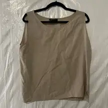 Eileen Fisher Tan Silk Tank Top Size M/L
