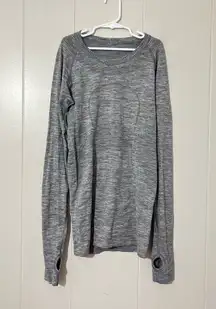 Lululemon Womens Swiftly Tech Running Shirt Gray Long Sleeve Size 4