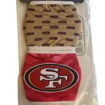 NFL  San Francisco 49ERS Face Mask 2 Piece Set NEW