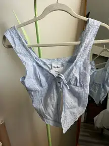 Sky to Moon Eyelet Tie Top