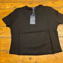 Sampeel Black Crew Neck Short Sleeve Basic T Shirt Women's Size L