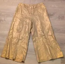 Spiegel vintage gold wide leg cropped pants size 10