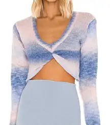 For Love and Lemons celeste twist front crop sweater