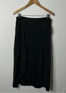 IRO Paris Elya Plated Maxi Skirt Black Asymmetrical Womens Size 40 / US 8