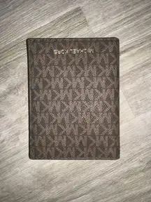 Michael Kors Micheal Kors Brown Monogram Credit Card Holder Passport Bifold Wallet Cover