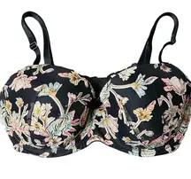 Victorias Secret Floral Black Bra 32DD