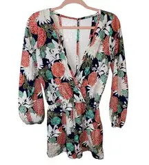 Oober Swank Floral Long Sleeve Romper