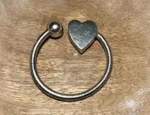 Vintage Mexico 925 Sterling Silver Heart Keyring