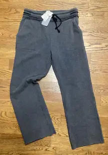 Hem and Thread fleece pants. Size Large. Charcoal gray.