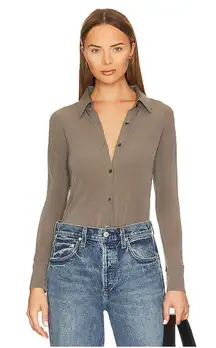 NEW Revolve Citizen Of Humanity COH Dalhia Mesh Button Down Shirt Size XS