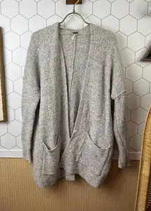 Free People Phantom Gray Wool Blend Cardigan Sweater - Size - XS