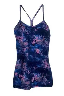 Lululemon  Power Y Tank Moody Mirage Bark Berry Deep Navy Blue Size 4 Small