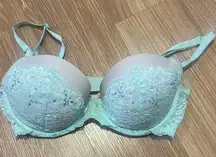 Victoria's Secret Lace Bra in Light Green 32D